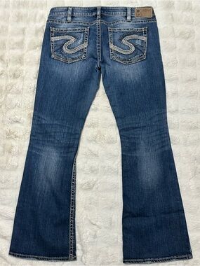 silver jeans